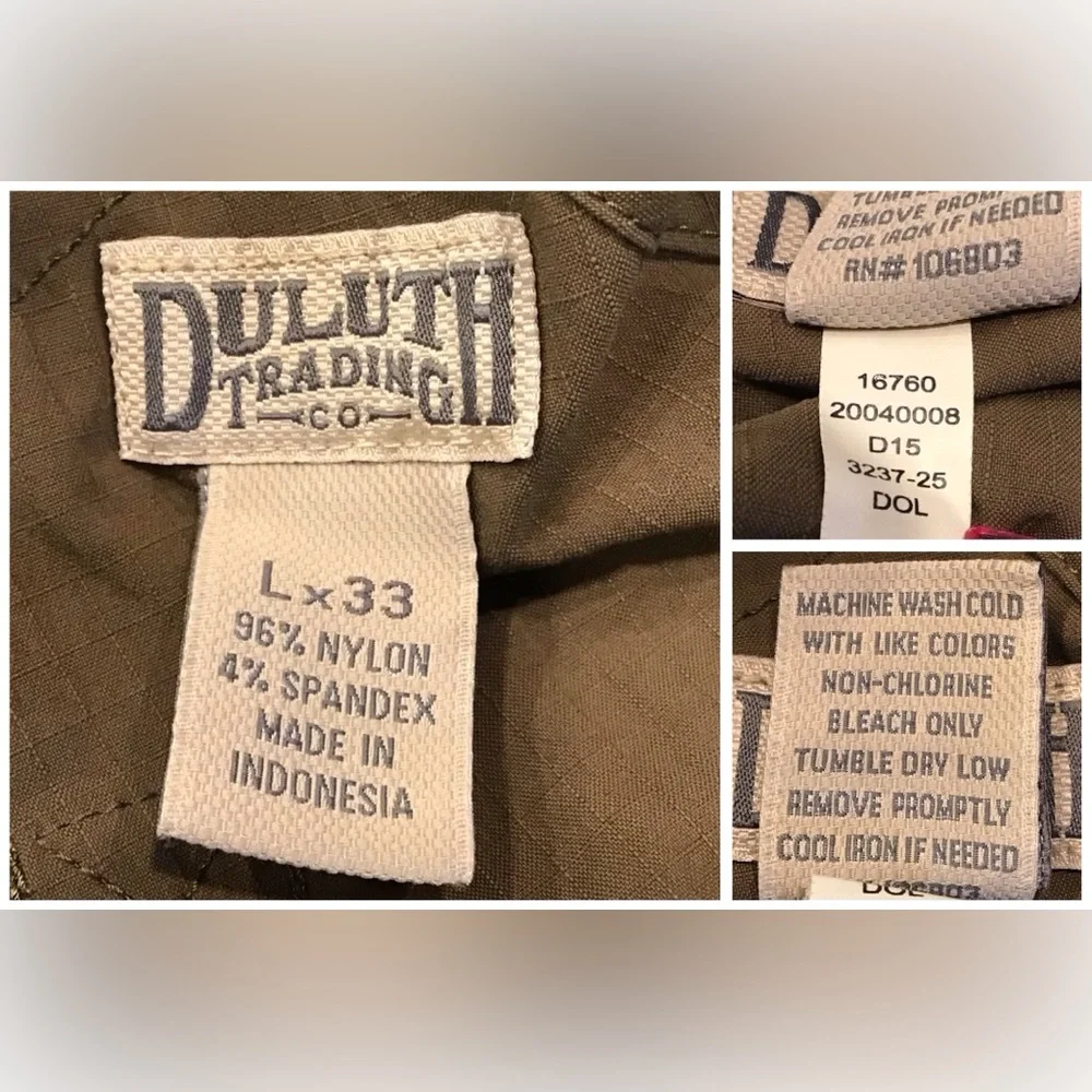 Duluth Trading Co Womens Heirloom Gardening Bibs Size L Overalls Stretch Nylon - Picture 14 of 16